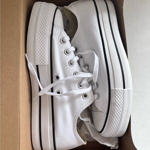 Converse White Platform Sneakers